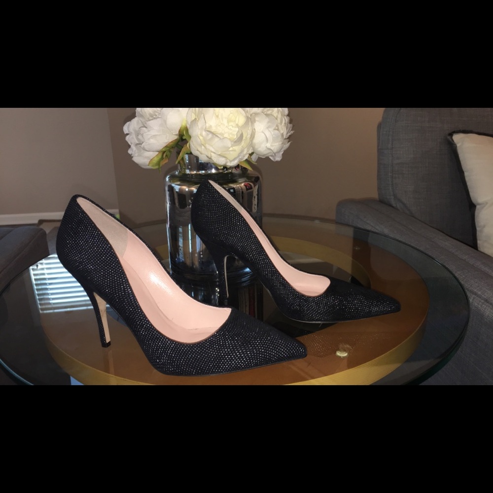 Kate Spade licorice metallic pump. 100% Authentic